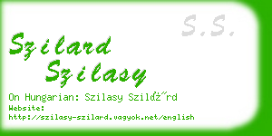 szilard szilasy business card